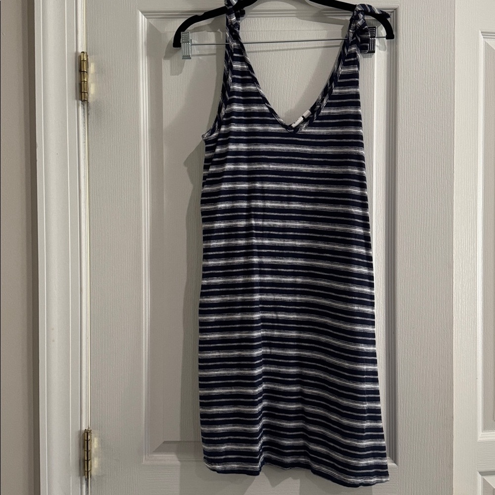 Gap small petite navy and white striped tank dress